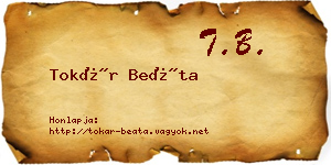 Tokár Beáta névjegykártya